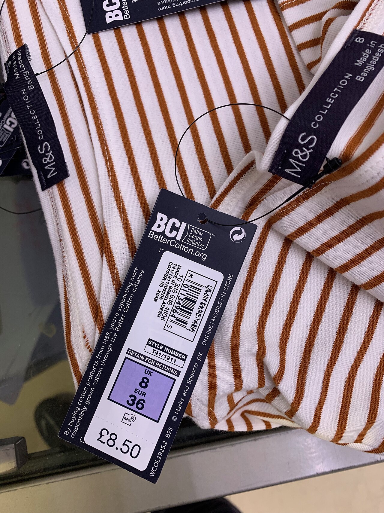 Close-up of a retail price tag